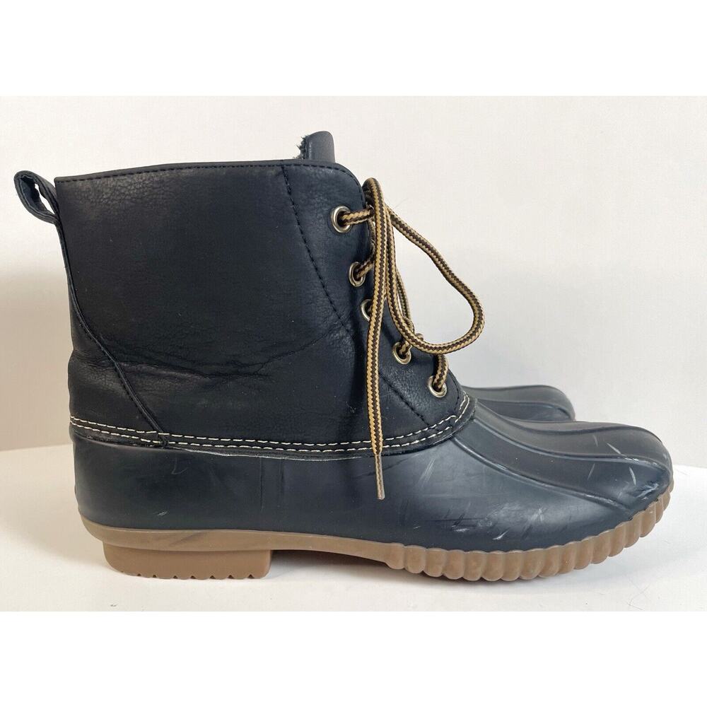 Henry Ferrera Duck Boots Womens 9 Mission 200 Water Resistant Black Gray